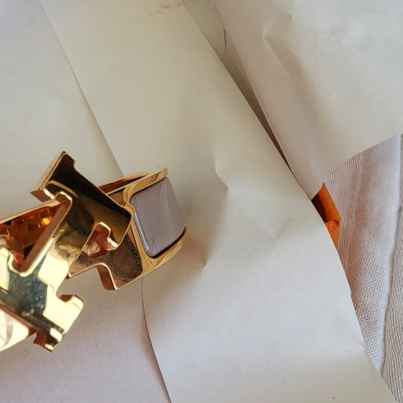 Hermès Marron Glace Rose Gold Clic H Bracelet PM - Picture 6 of 17